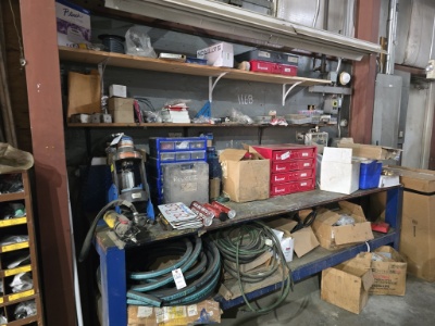 Contents Of Work Bench And Wall