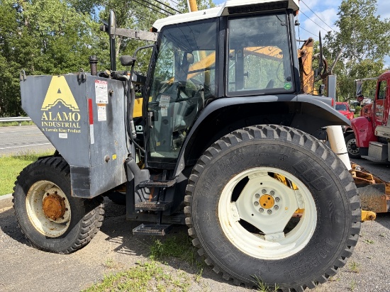 New Holland TS100 Tractor With Boom Mower
