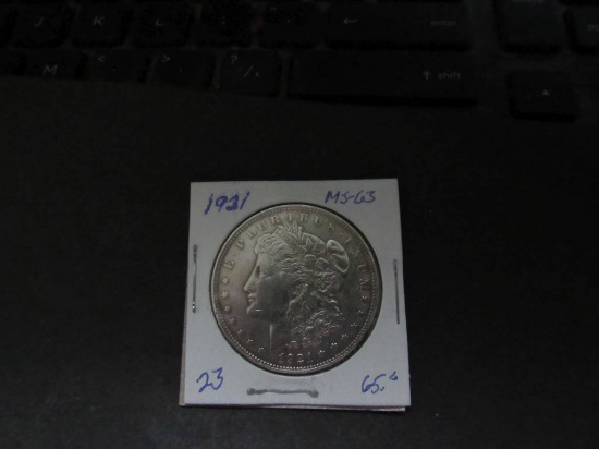 1921 MORGAN GEM BU+++ $65