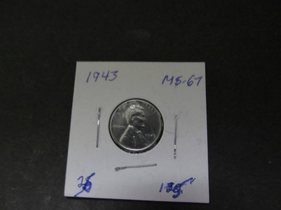 1943 STEEL CENT GEM BU+++++++ $125