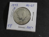 1973 D KENNEDY HALF DOLLAR GEM BU+++++++