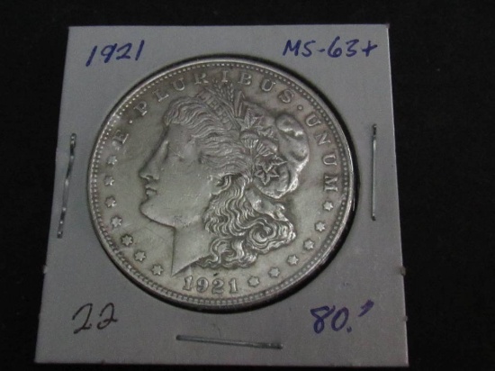 1921 MORGAN DOLLAR GEM BU+++ PLUS (Est: $80)