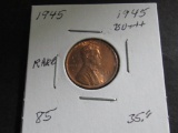 1945 WHEAT CENT BU+++ (Est: $35)