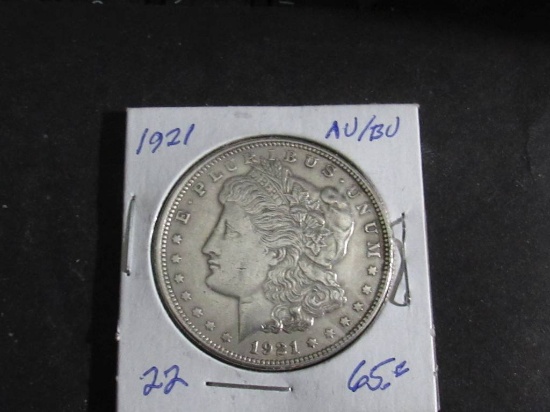 1921 MORGAN DOLLAR AU/BU (Est: $65)