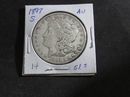 1897 S MORGAN DOLLAR AU $51