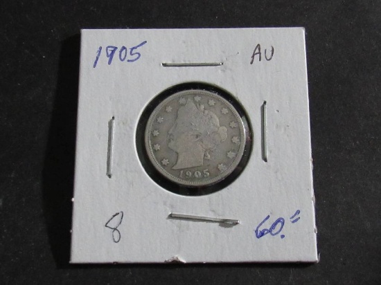 1905 LIBERTY V NICKEL AU $60