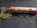 1944 WHEAT PENNY ROLL OF 50 (DIFFERENT MINTS) VF-XF $60