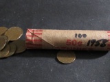1958 WHEAT PENNY ROLL OF 50 (DIFFERENT MINTS) VF-XF $60