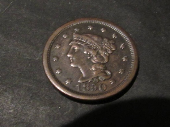 1850 LARGE CENT AU $175