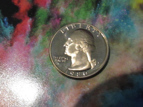 1980 S WASHINGTON QUARTER TYPE ii PR70DCAM (VERY RARE) Est: 70.00