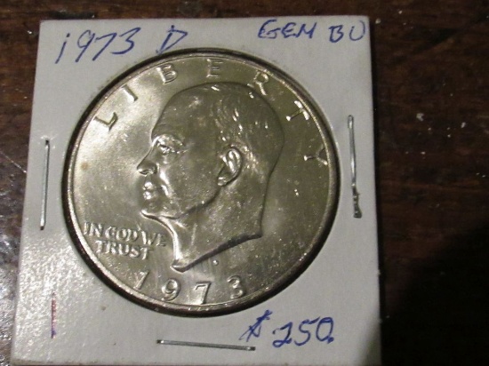 1973 D EISENHOWER DOLLAR GEM BU