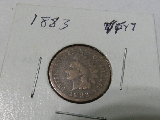 1883 INDIAN CENT VF $25