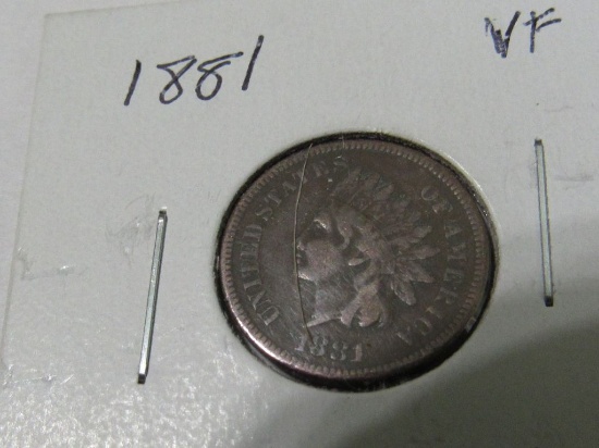 1881 INDIAN CENT VF $28