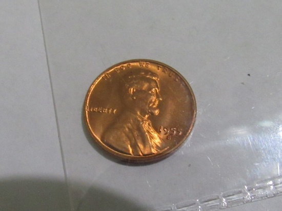 1955 S WHEAT CENT BU+++ DOUBLE STRIKE (VERY RARE) $675