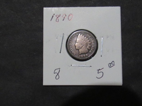 1890 INDIAN PENNY Est: $5