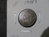 1908 S INDIAN CENT XF