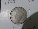 1908 LIBERTY V NICKEL VG