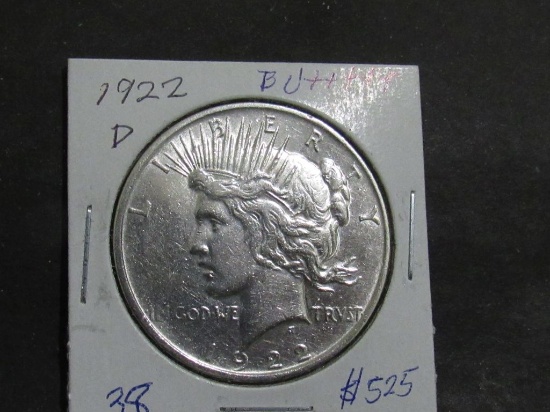 1922 D PEACE DOLLAR BU+++++ (RARE)