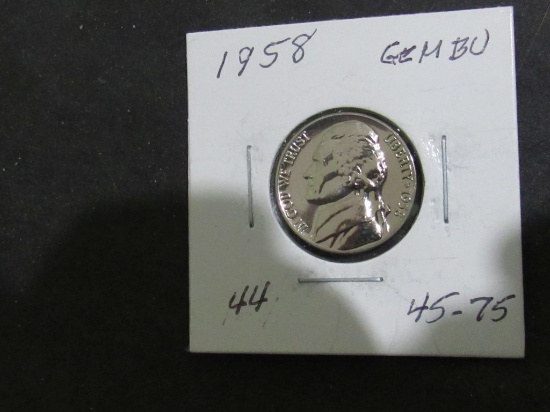 1958 JEFFERSON NICKEL GEM BU++++