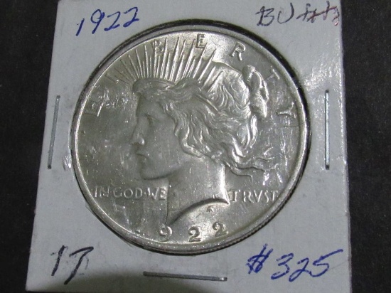 1922 PEACE DOLLAR BU++++