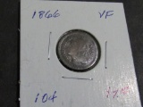 1866 THREE CENT NICKEL VF