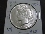 1922 D PEACE DOLLAR XF/AU