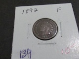 1892 INDIAN CENT F