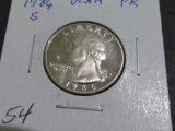 1986 S WASHINGTON QUARTER DCAMPR