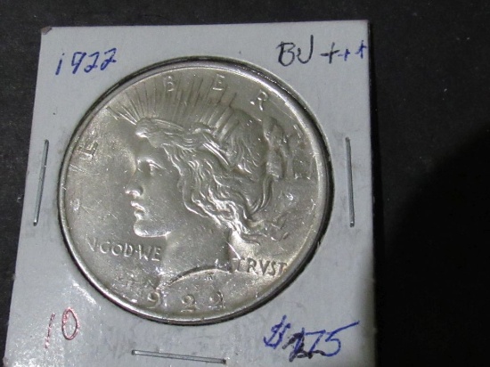 1922 PEACE DOLLAR BU+++