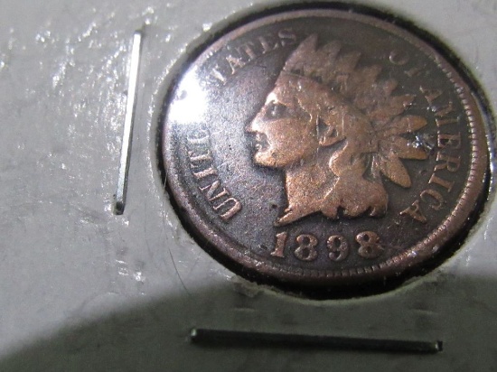 1898 INDIAN CENT VF/XF Est: 18