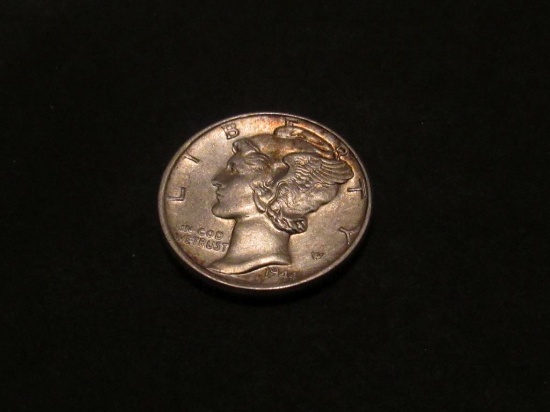 1944 MERCURY DIME BU++++