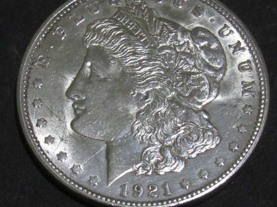 1921 D MORGAN DOLLAR BU++++ Est: 180-240