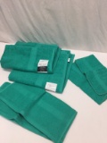 MainStays Aqua Bath Towel, Hand Towel, Washcloth Set (2 of Each)