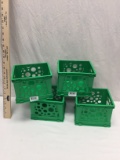 (4) Storex Micro Crates (Green)