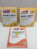 (3) JAM Heavy Duty 6 Pack Two Pocket Plastic Folders