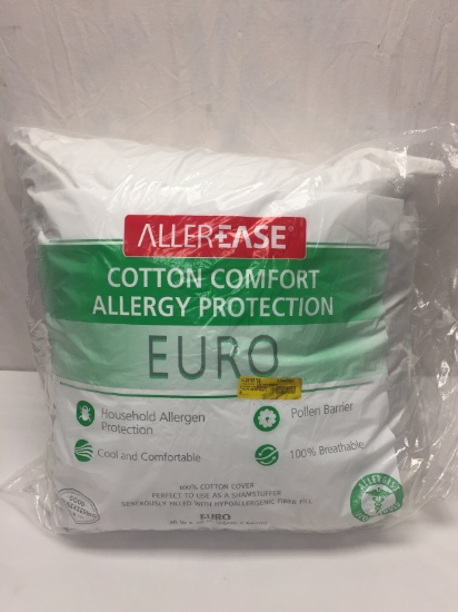 Allerease Cotton Comfort Allergy Protection Euro Pillow (26" X 26")