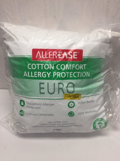 Allerease Cotton Comfort Allergy Protection Euro Pillow (26" X 26")