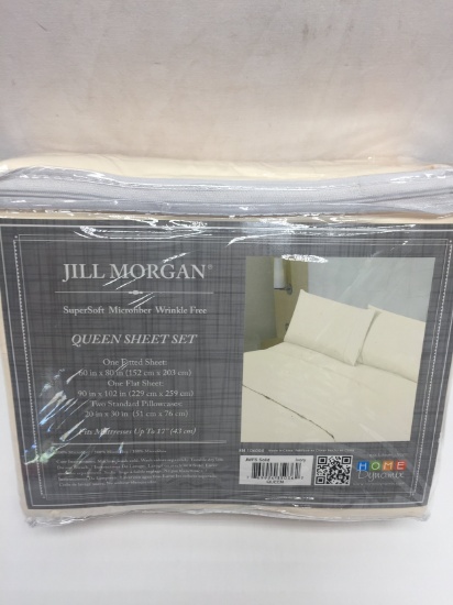 Jill Morgan SuperSoft Microfiber Queen Sheet Set (Ivory)