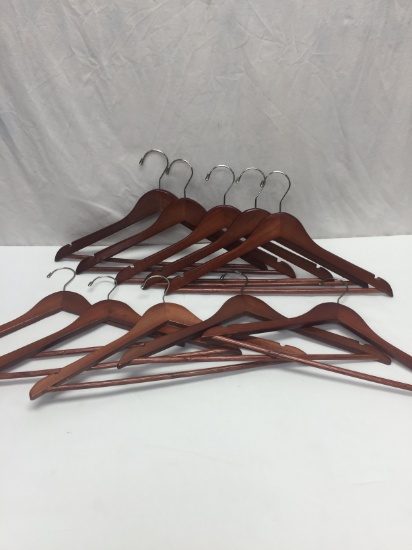 (10) Nice Wooden Pants Hangers