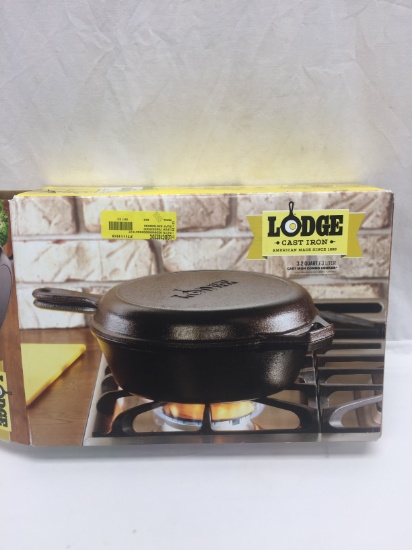 LODGE Cast Iron 3.2 Quart Cast Iron Combo Cooker