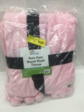 Main Stays Kids Pom Pom Royal Plush Throw (Pink)(50