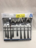 Main Stays 45 Piece Mallory Collection Flatware