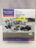 Better Homes & Gardens 23 Piece Prep & Store Kitchen Set (Black)