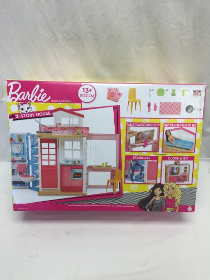 Barbie 2 Story House/4 Rooms/2 1/2" Foot Wide