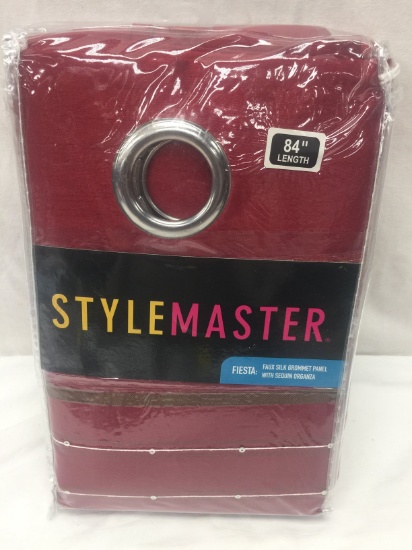 StyleMaster 84" Fiesta Silk Grommet Panel with Sequin Organza