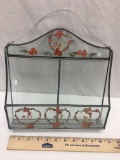Glass Wall Décor/Mail Holder with Key Holders on Bottom