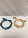 Pair of Braided iPhone Chargers