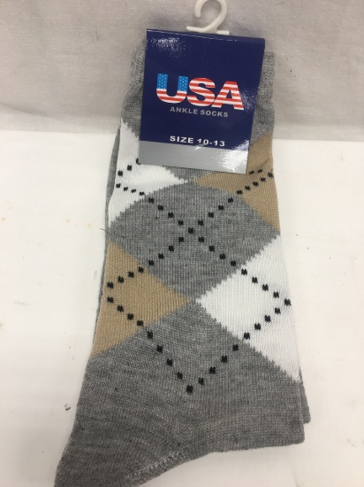 USA Argyle Socks/Size 10-14