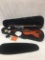 Full Size Acoustic Violin Fiddle with Case and Clip On Tuner