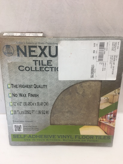 NEXUS Tile Collection 20 Count Self Adhesive Vinyl Floor Tiles/12" X 12"